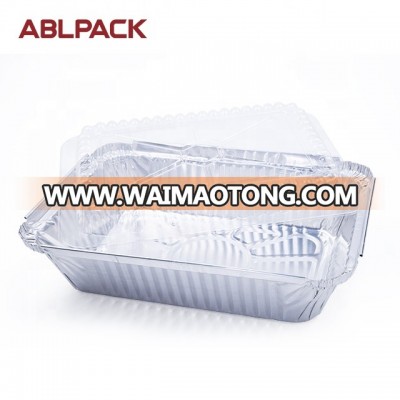 37.7 oz Disposable Rectangle Wrinklewall Aluminum Foil Food To Go Container