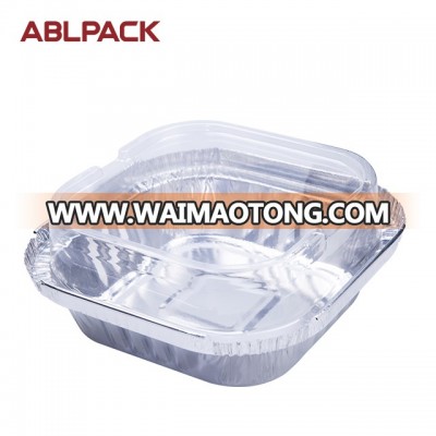 12oz Disposable Square Wrinklewall Aluminum Foil Food Tray